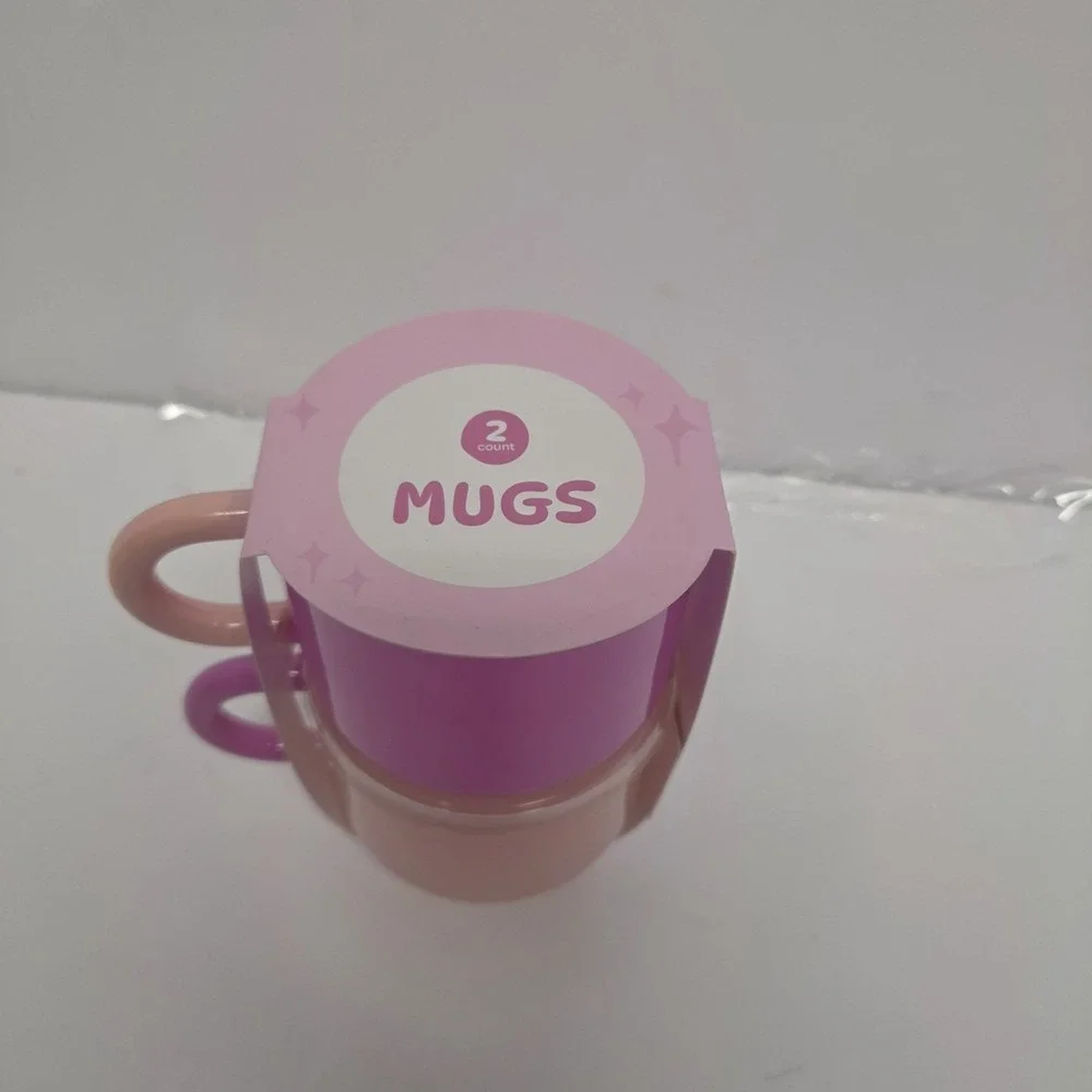 NEW Matcha Mugs Playground Set of 2 Pink‎ Glass mugs/hand crafted